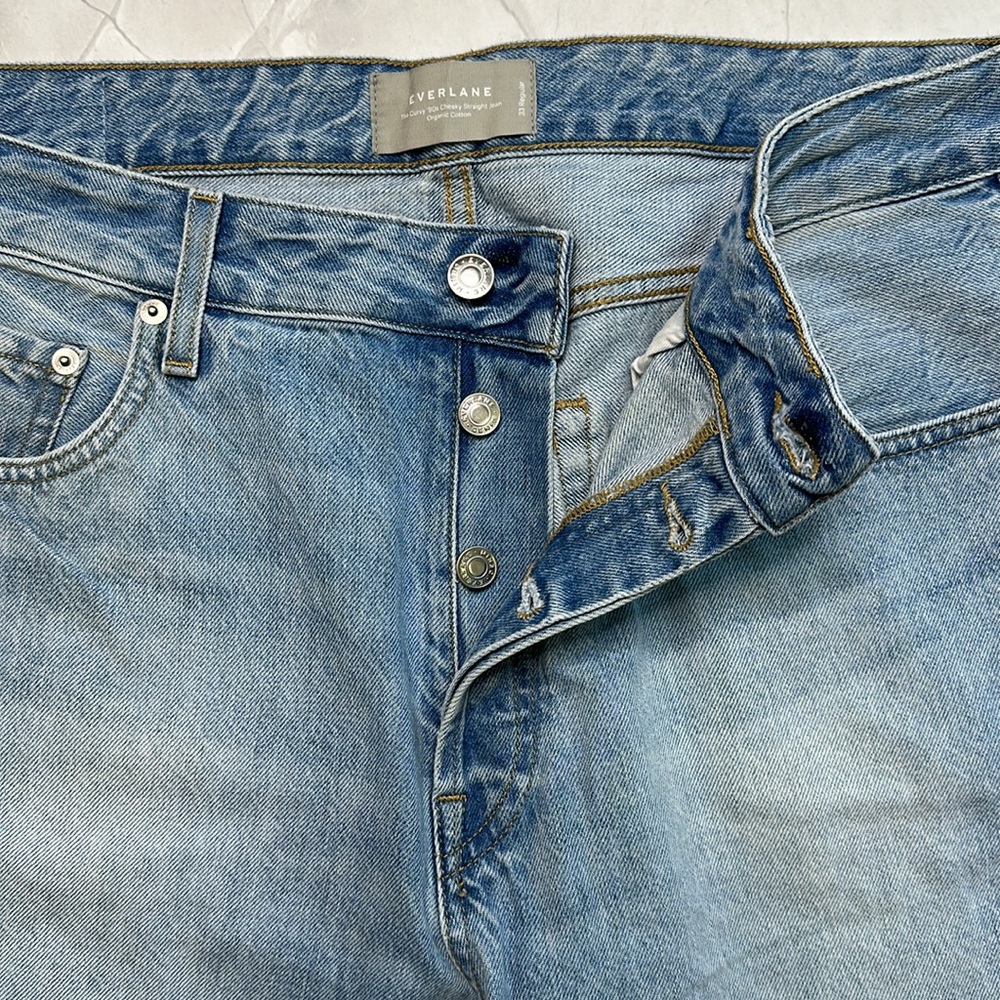 Everlane Light Blue Straight Leg Jeans - Picture 4 of 6